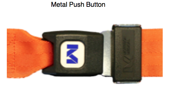 Nylon Straps 7' Metal Push Button Buckle/loop lok end