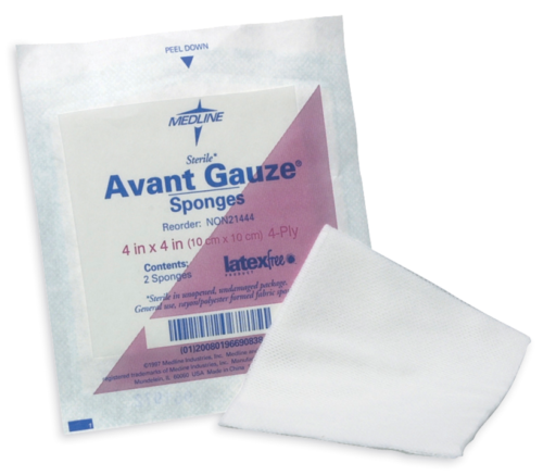 Sterile Gauze Pad, 4''x4'', 4ply, 2 per pack, 50/Box